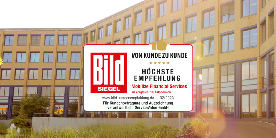 Weiterempfehlung: Platz 1 für Mobilize Financial Services
